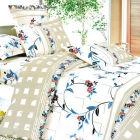 Blancho Bedding - [Palace Wall] 100% Cotton 7PC Bed In A Bag (King Size)