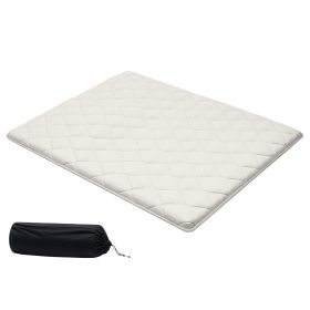 Japanese Tatami Mat, Queen Size Foldable Japanese Tatami Mattress, Futon Mattress with Storage Bag & Fastener, 9-Layer Floor Mat for Dormitory