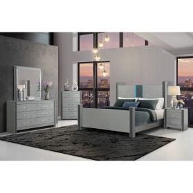 LORENZO SILVER 5PC KING BEDROOM SET