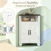 Corner Storage Cabinet 4-Tier Open Shelf Kitchen Bathroom Organizer Wood Rack for Living Room Bedroom