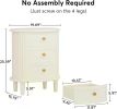 (Old sku: S05790281 ) Wood Nightstand Bedside Table with 3 Drawers & Wood Legs