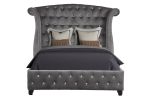 Modern Style Crystal Tufted King 4 Piece(Includes: King Size Bed, Nightstand, Dresser