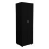 2 Piece Bedroom Set, London Armoire + Egeo 3 Drawers Dresser, Black / Pine