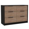 2-Piece Bedroom Set, Nightstand and Dresser, Wenge and Light Oak