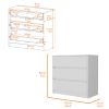 Milford 2 Piece Bedroom Set, Nightstand + Dresser, White