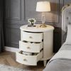 (Old sku: S05790281 ) Wood Nightstand Bedside Table with 3 Drawers & Wood Legs