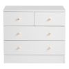 Modern Simple 4-Drawer Dresser Nightstand White