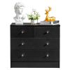 [] Modern Simple 4-Drawer Dresser Black
