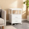 1/2 Pack Floating Nightstand with Charging Station, Wall Mounted Bedside Table with USB & Type-C Ports