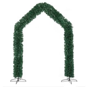 240X40X260cm 1650 Branches PVC Christmas Arch Holiday Arch Decoration Green (Option: defaulttitle)